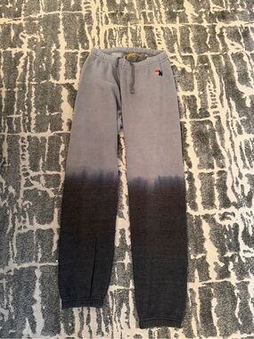 Womens Ombre Gray to Black Jogger Sweatpants